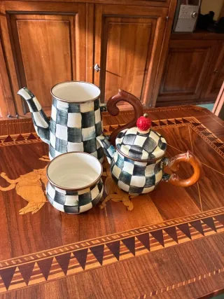 Juego de café, azucarero y lechera