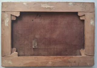 Antico quadro olio su tela Giovanni Lomi