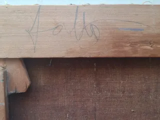 Antico quadro olio su tela Giovanni Lomi