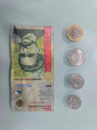 Billete 500 Escudos y Monedas Cabo Verde