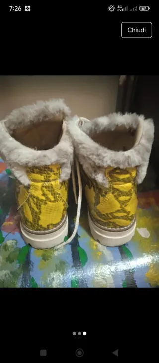 Scarponcini Pablosky Pitonati Donna Giallo