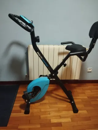 Bicicleta Estática Plegable Azul