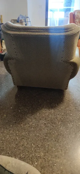 Sofá individual de tela