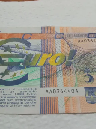 Buono 1 euro Lire 500 Aretusa -Lire 500 mercurio F