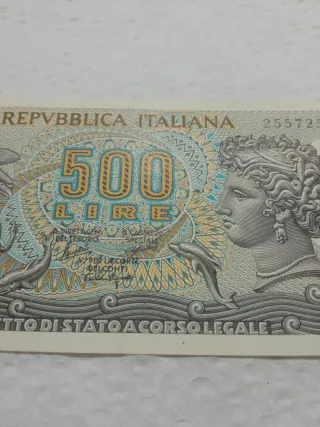 Buono 1 euro Lire 500 Aretusa -Lire 500 mercurio F