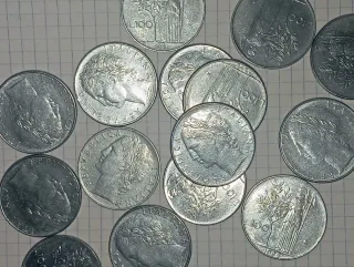 15 Monedas 100 Liras Italia