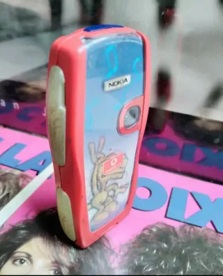 Teléfono Móvil Nokia 3220 Vintage Rojo y Azul