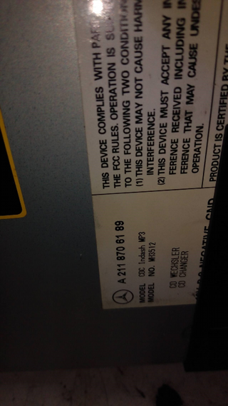 SISTEMA AUDIO / RADIO CD MERCEDES-BENZ BM SER