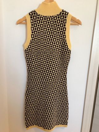 Bellissimo Knit dress tgS collo alto giallo