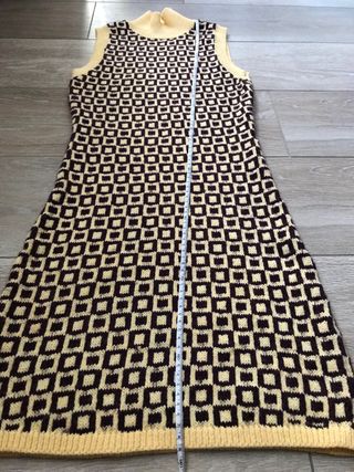 Bellissimo Knit dress tgS collo alto giallo