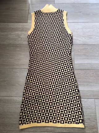 Bellissimo Knit dress tgS collo alto giallo