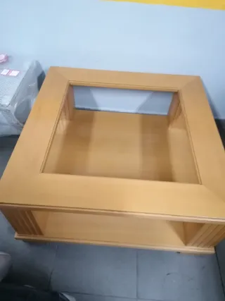 Mesa de centro madera y cristal