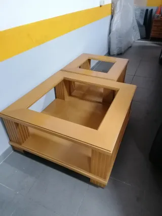 Mesa de centro madera y cristal