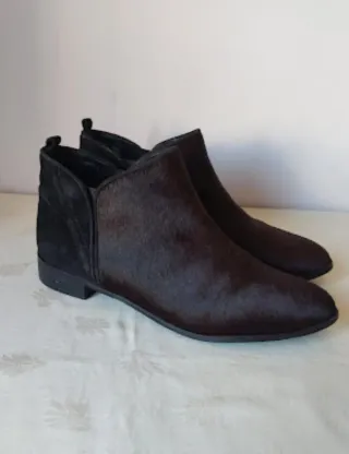 Botines Unit Piel Marrón y Negro