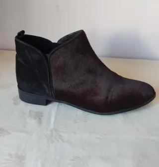 Botines Unit Piel Marrón y Negro