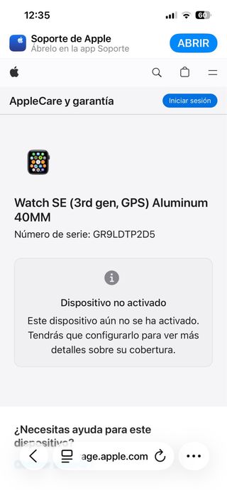 Apple Watch SE 3 40mm 2025 Negro. Regalo Reyes