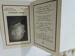 Santino originale Benito Mussolini 1945