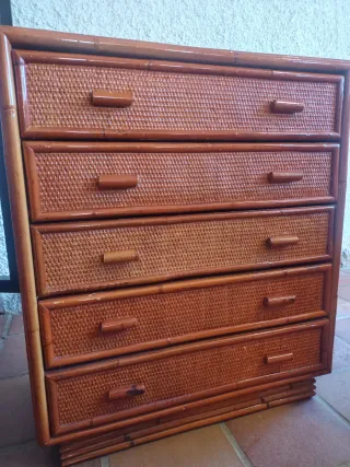 Testata in vimini laccato, 135 cm