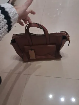 Bolso marrón de piel sintética sin estrenar
