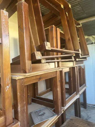 Mesas de madera para restaurante