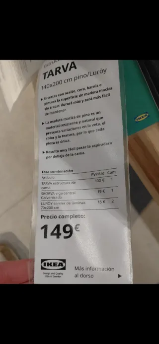 Cama y colchón IKEA sin estrenar