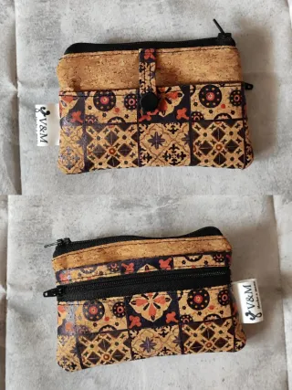 Monederos de corcho con diseño