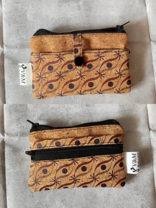 Monederos de corcho con diseño
