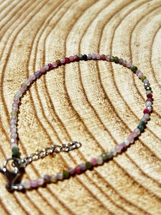 Pulsera Turmalina Sandia Acero