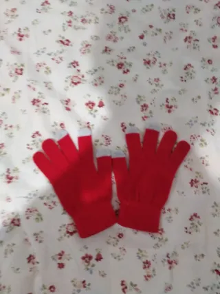 Guantes rojos para pantalla táctil