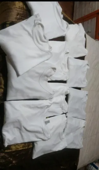 Camisetas Algodón Manga Larga Blancas