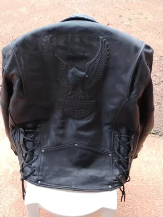 Cazadora Piel Harley-Davidson con insignias