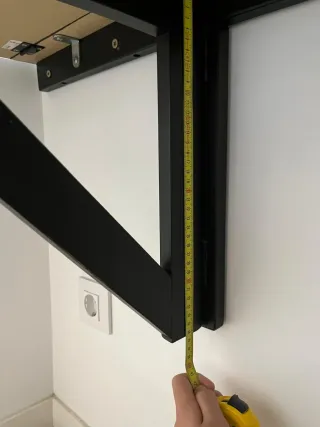 Mesa escritorio abatible madera oscura