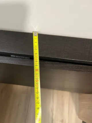 Mesa escritorio abatible madera oscura