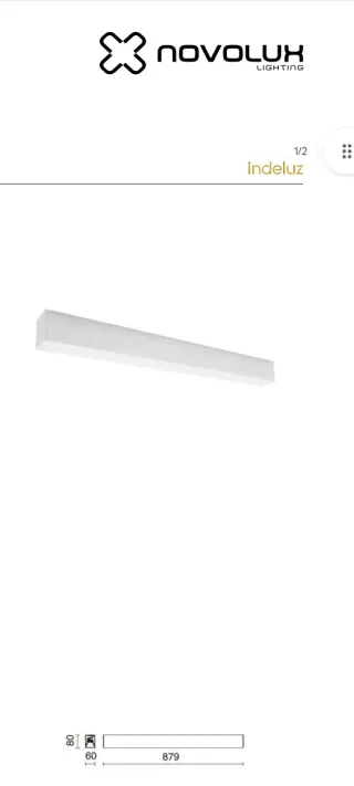 Lámpara LED Techo FENIX Indeluz 80x60x879mm