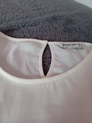 Blusa Stradivarius Blanca Talla S
