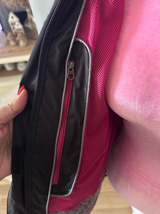 Chubasquero Quechua Mujer Negro/Rosa