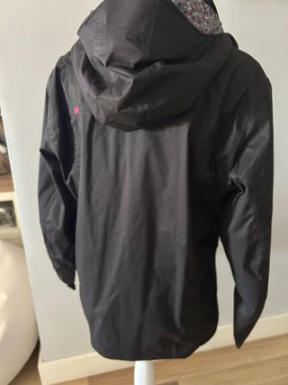 Chubasquero Quechua Mujer Negro/Rosa