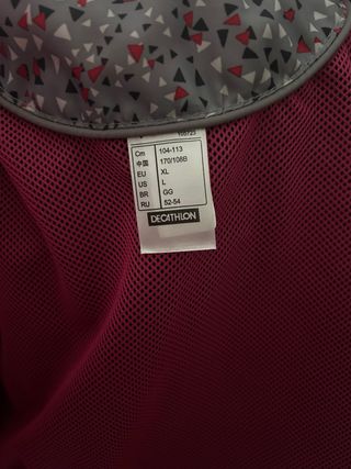 Chubasquero Quechua Mujer Negro/Rosa