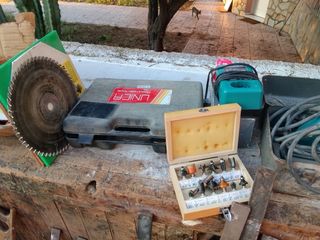 Lote herramientas y maquinaria carpintería
