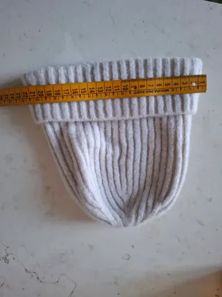 Cappellino lana e mohair grigio