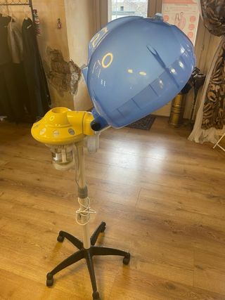 Vaporizador Peluquería Pie Azul/Gris