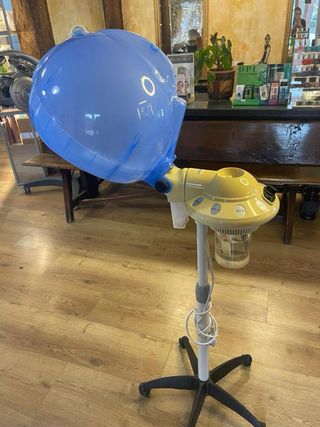 Vaporizador Peluquería Pie Azul/Gris