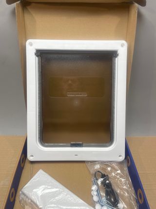 Pet Mate Puerta Mascotas Mediana Blanca