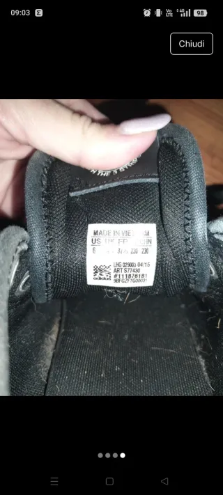 Scarpe Adidas alte nere e bianche