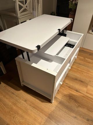 Mesa de cafe elevable blanca sin estrenar