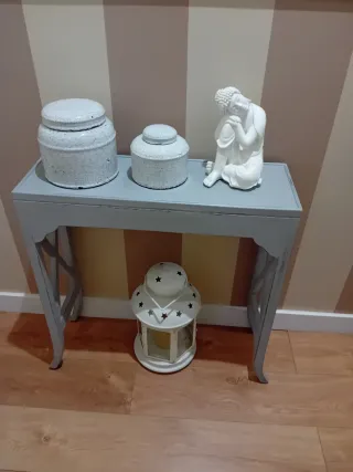 Consola de madera gris