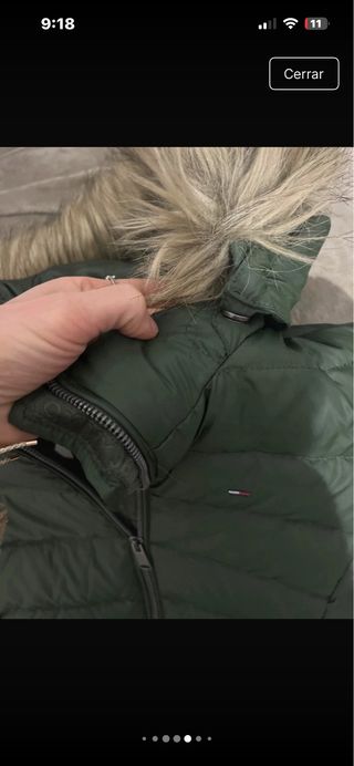 Abrigo plumífero Tommy Hilfiger verde T.XS