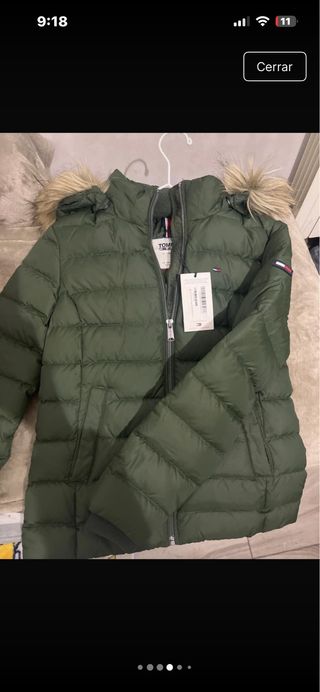 Abrigo plumífero Tommy Hilfiger verde T.XS