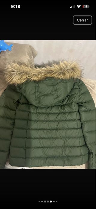 Abrigo plumífero Tommy Hilfiger verde T.XS
