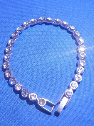 Bracciale Tennis Swarovski placcato rodio.